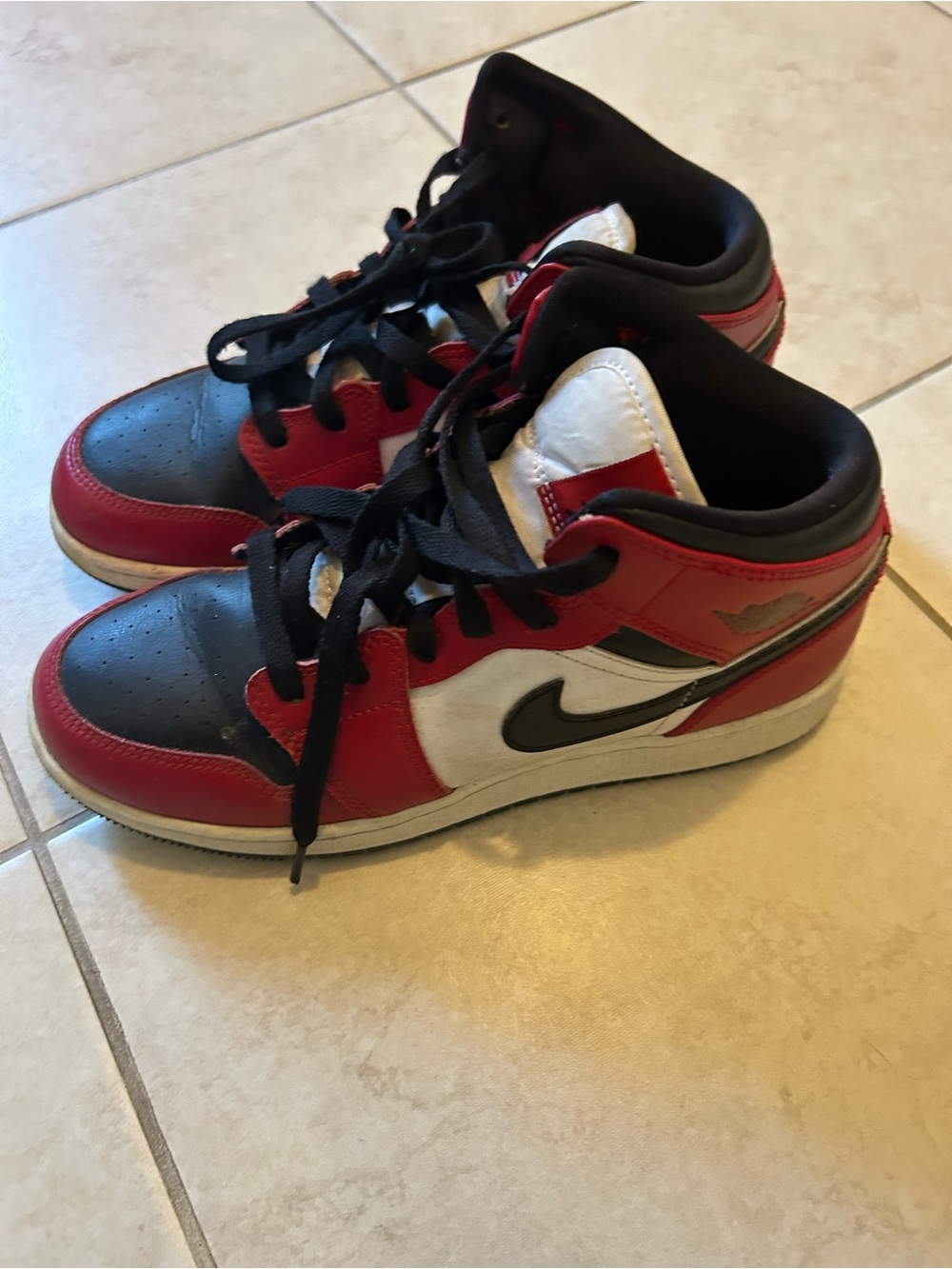 Jordan Black Red White Kids' High-Top Sneakers